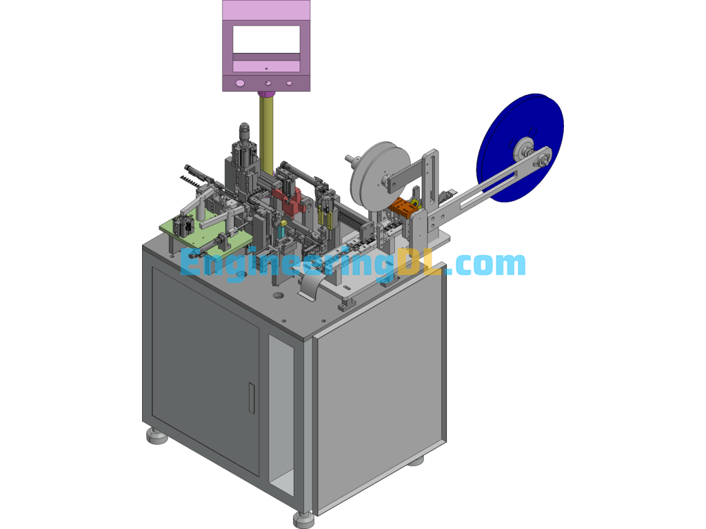 Micro USB Female Head Assembly Machine, Non-Standard Mike Female Head Automatic Assembly Machine 3D Exported Free Download