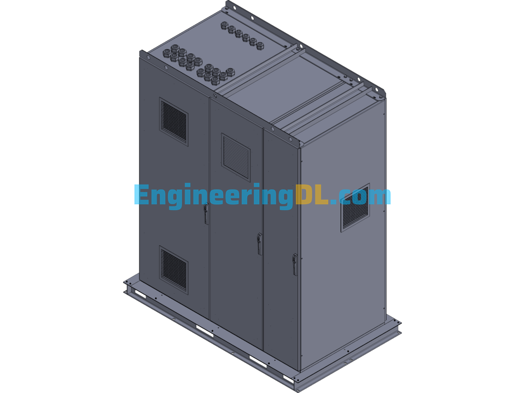 MW-Class Inverter Complete Machine Diagram 3D Exported Free Download