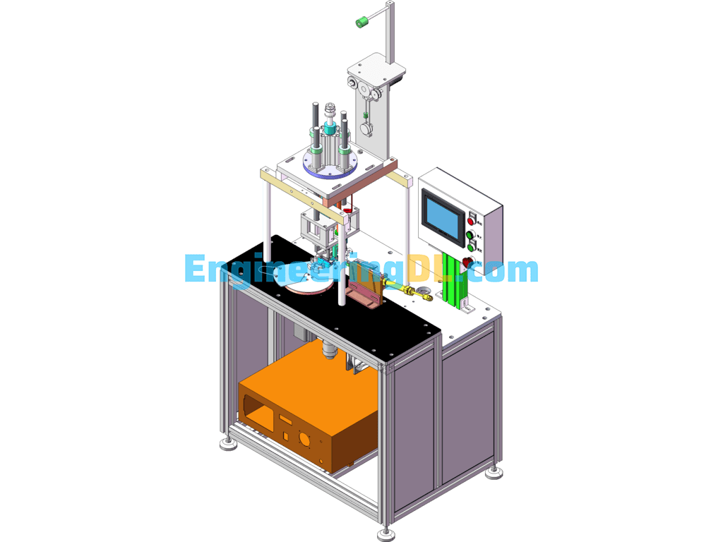 N95 Rotary Semi-Automatic Rotary Belt Welding Machine 3D+2D+BOM Table SolidWorks, 3D Exported Free Download