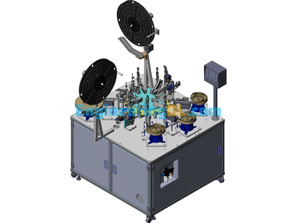 NB Connector Automatic Termination Machine SolidWorks, 3D Exported Free Download