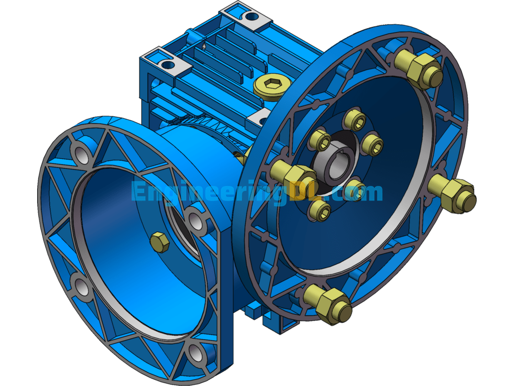 NMRV040 Turbo Worm Gear Reducer And Its Accessories SolidWorks, AutoCAD Free Download