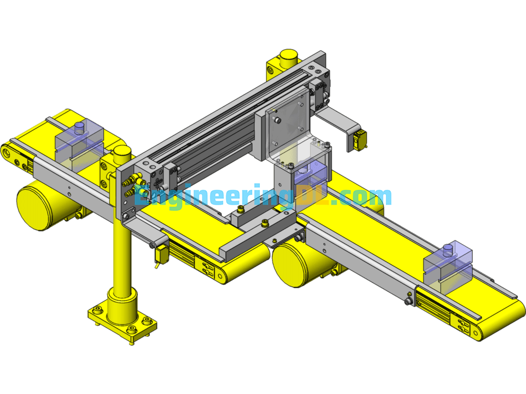 No.000485 Parallel (Same Direction) Conveyor Load Shifting Device SolidWorks Free Download