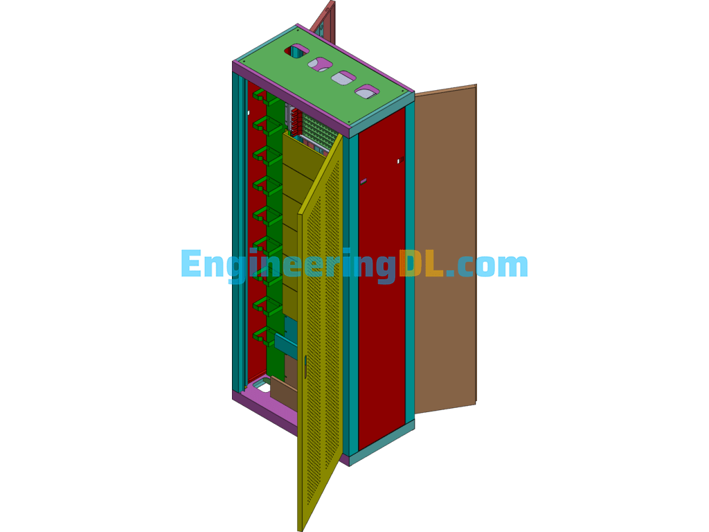 ODF Wiring Block SolidWorks, 3D Exported Free Download