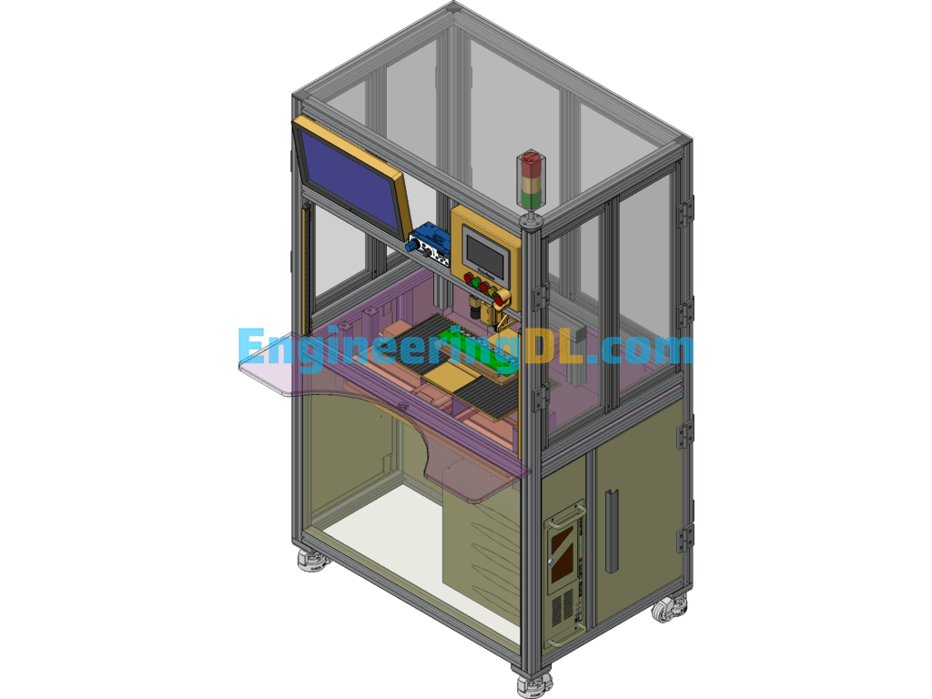 PCB Board CCD Automatic Dispensing Machine SolidWorks, 3D Exported Free Download