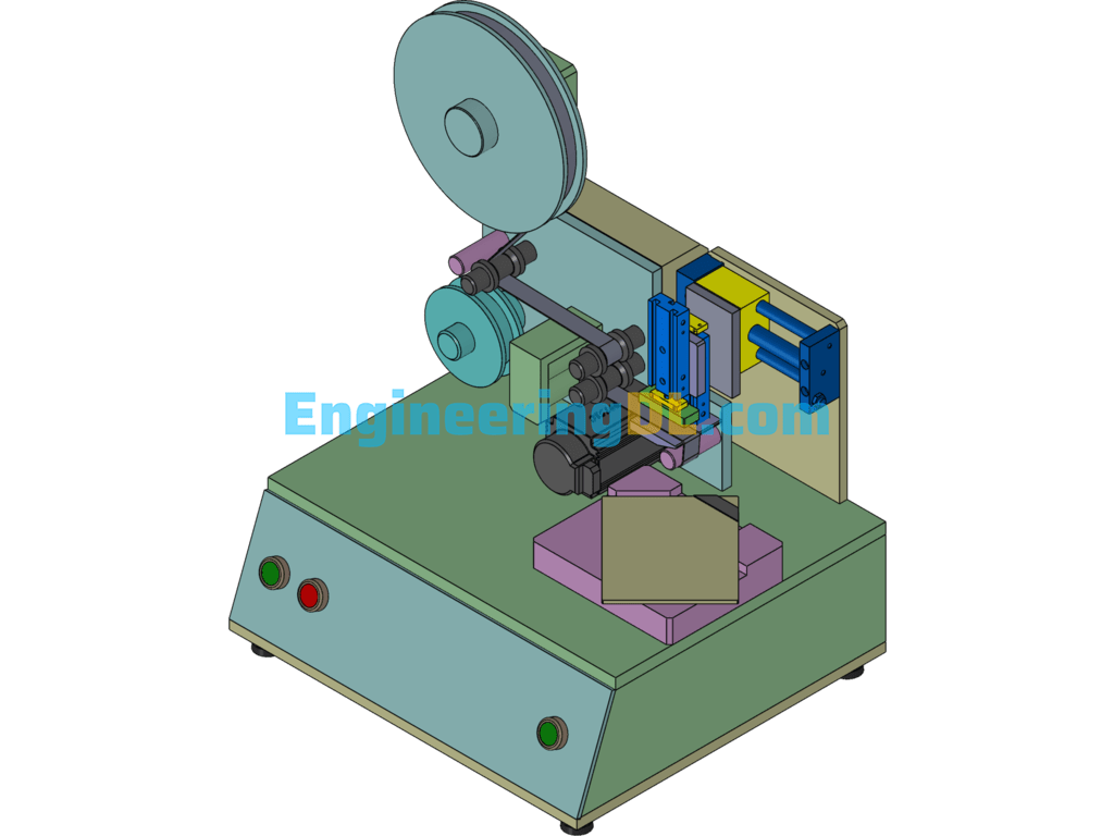 PCB Board Double-Sided Adhesive Machine (Paste Double-Sided Adhesive Equipment) SolidWorks, 3D Exported Free Download