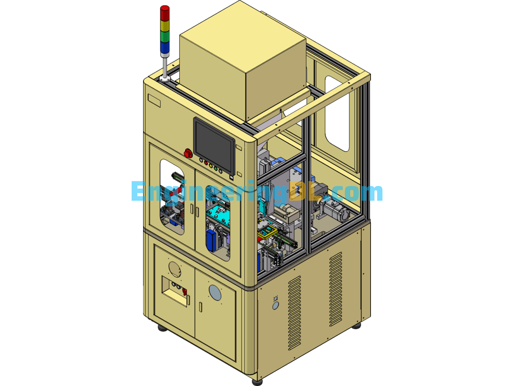 PCB Board Inspection Machine Precision Pressure And Probe Inspection Machine For PCB Board SolidWorks, 3D Exported Free Download