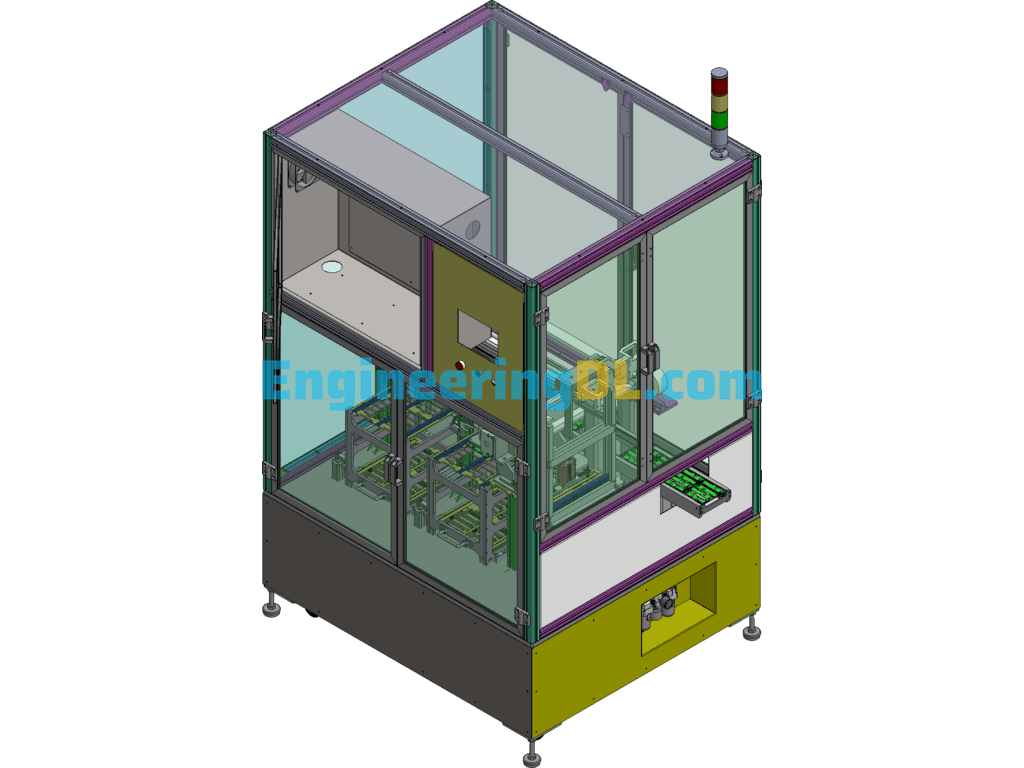 PCB Board Type Workpiece Automatic Lowering Machine SolidWorks Free Download