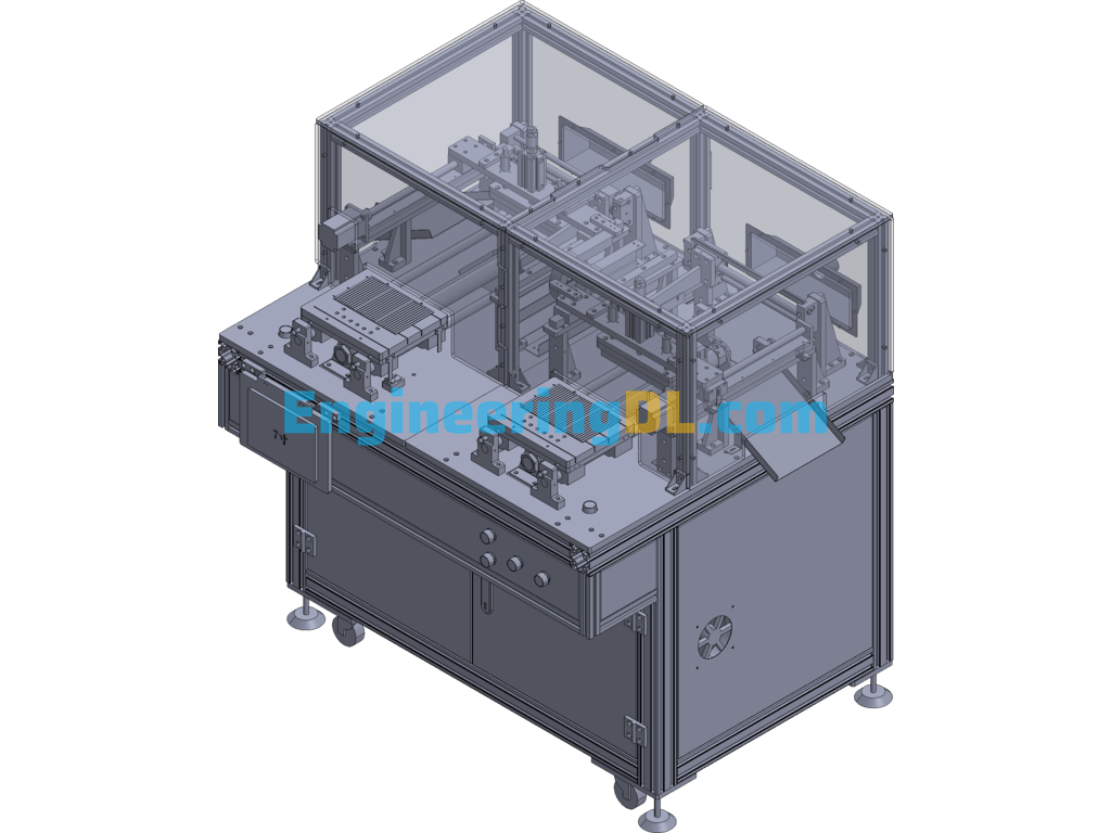 PCB Board Automatic Rust Removal Machine 3D Exported Free Download