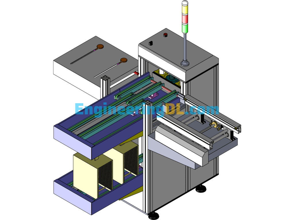 PCB Jig Board Loading And Unloading Mechanism, Automatic Board Loading And Unloading Machine SolidWorks Free Download