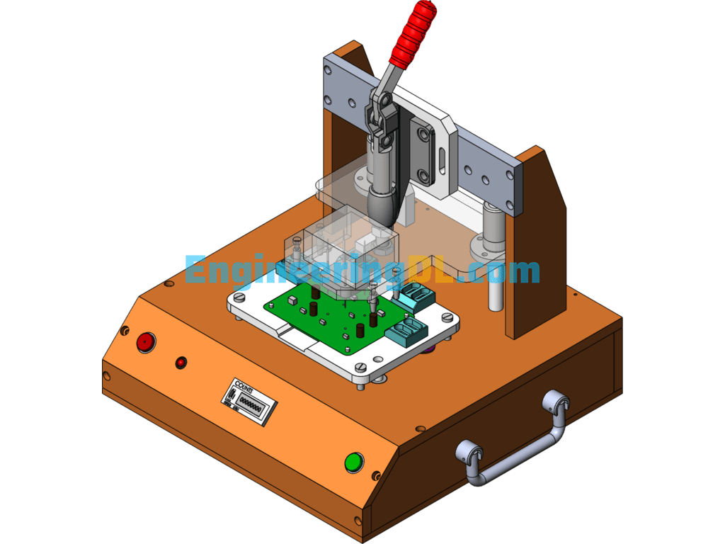 PCB Board Simple Manual Test Fixture SolidWorks Free Download