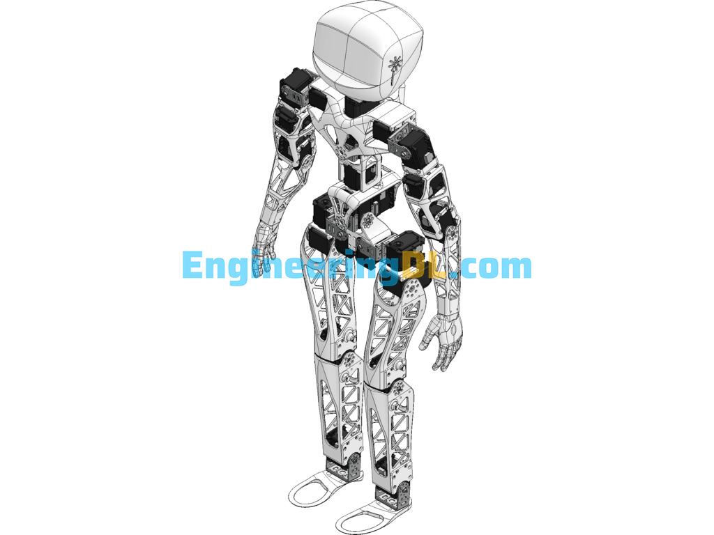 Poppy Beta Humanoid Intelligent Robot SolidWorks Free Download