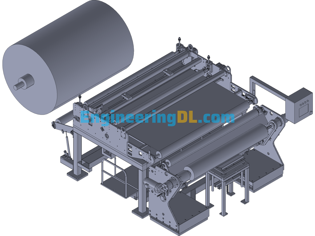 PVC Flooring Paper Rewinding Equipment 3D Exported Free Download