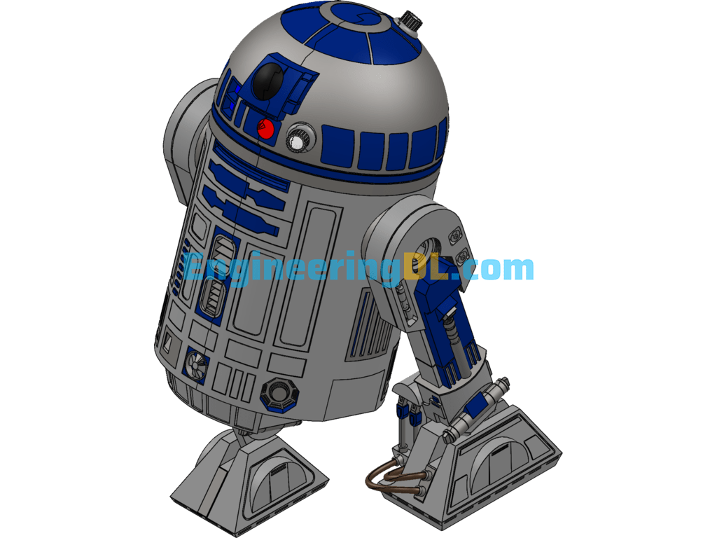 R2-D2 Robot 3D Exported Free Download