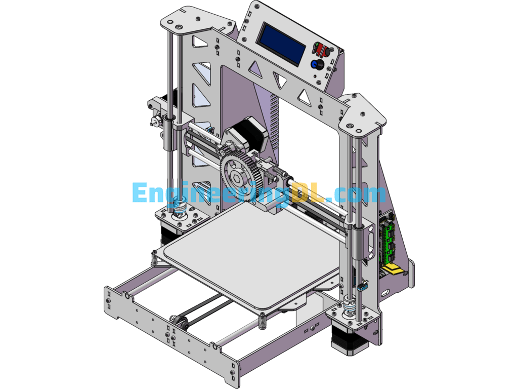 RepRap Prusa I3 3D Printer SolidWorks Free Download