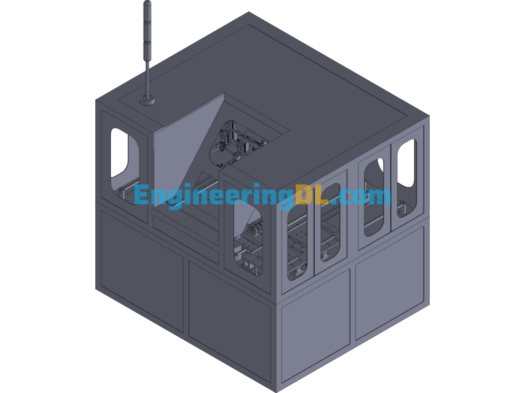 RJ45 Network Cable Interface Automatic Test Machine 3D Exported Free Download