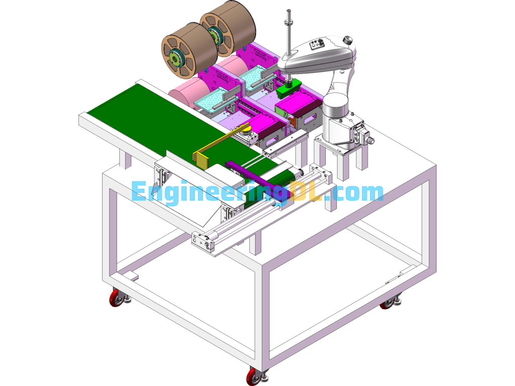 SCARA Robot Labeling Machine SolidWorks Free Download