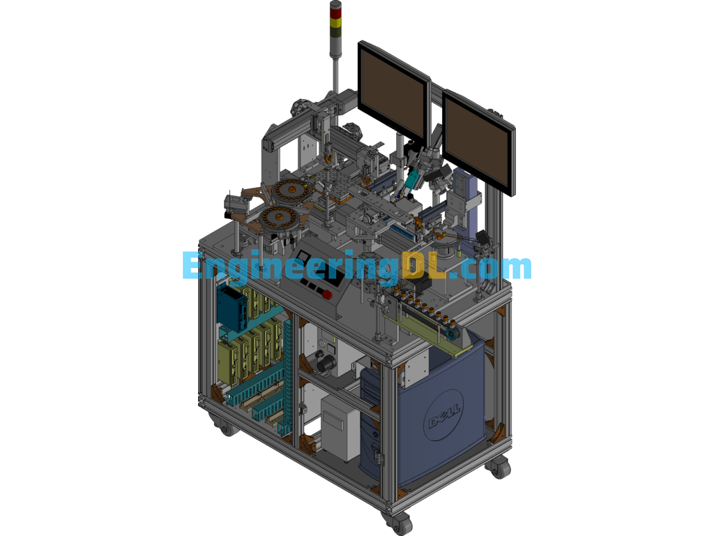 SLV Inspection And Coating Heating Integrated Equipment 3D Exported Free Download