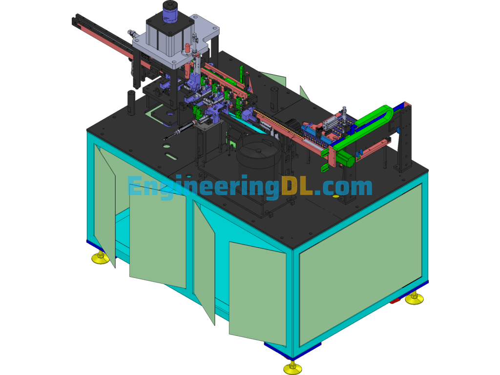 SMI Coil Assembly Pneumatic Assembly Machine SolidWorks Free Download