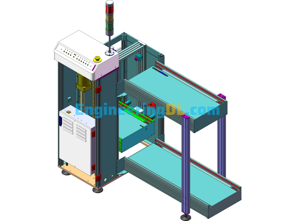 SMT Line In-Line Equipment: PCB Board Loading Machine Splicing Table SolidWorks Free Download