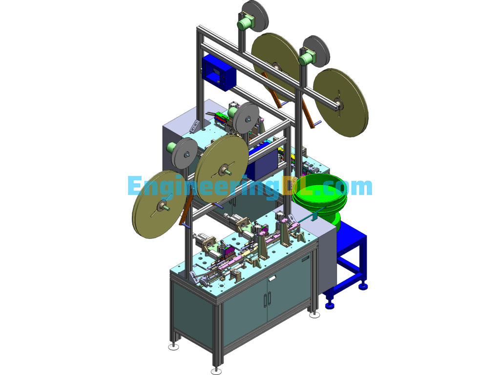 SMT Connector Automatic Plug End Machine (Inline Mass Production Version) SolidWorks Free Download