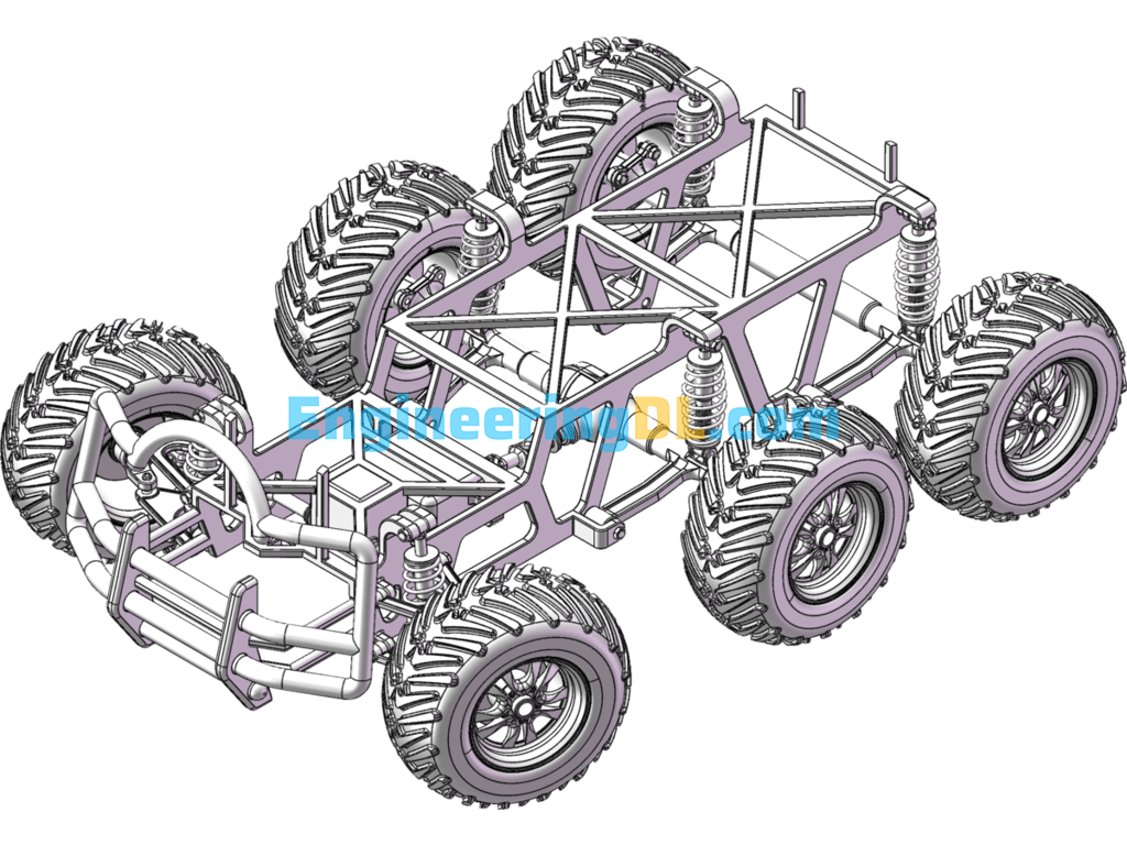 SUS Type Stainless Steel Moon Patrol Car SolidWorks Free Download