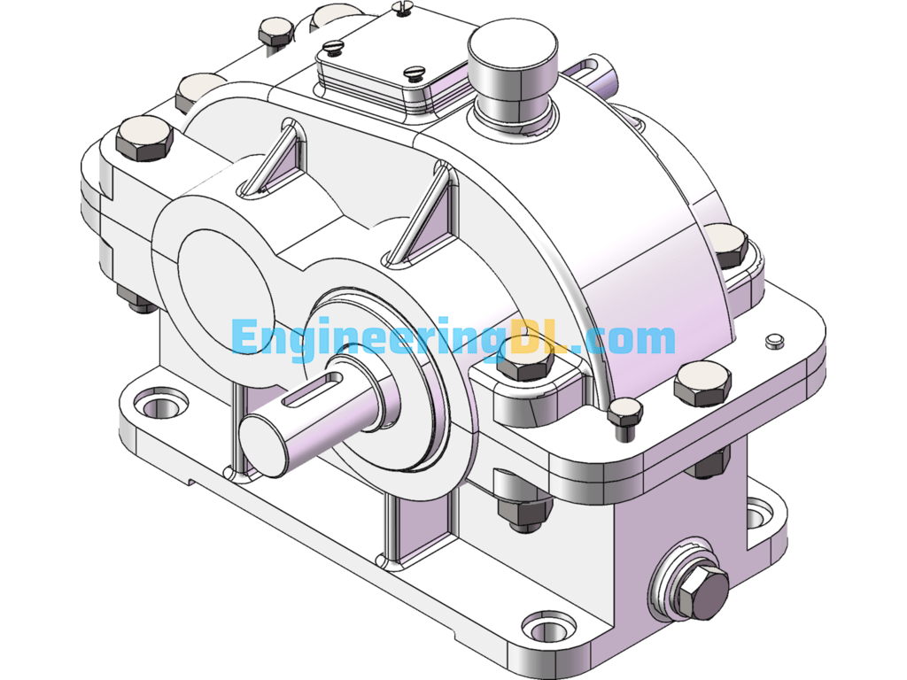 Sw2020 Primary Reducer With Engineering Drawings SolidWorks Free Download