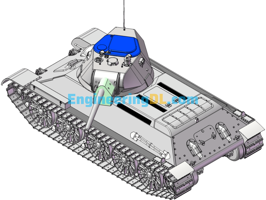 T34 Heavy Tank SW Design SolidWorks Free Download