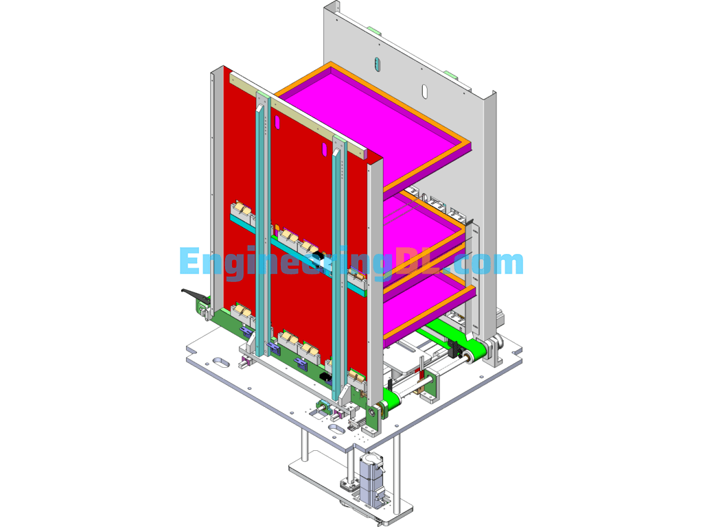 TRAY Tray Stacking Mechanism SolidWorks Free Download