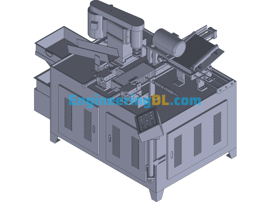 UG Non-Standard Grooving Machine-Hexagonal Bar Double Standard Grooving Machine 3D Exported Free Download