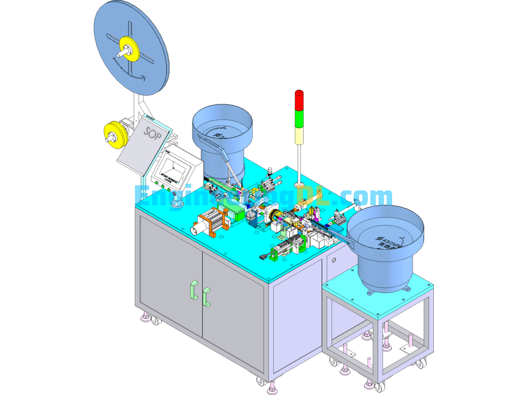 USB Female Chassis Automatic Assembly Machine SolidWorks Free Download
