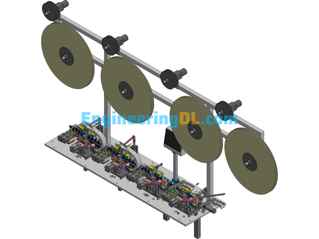 USB3.0-Double Layer 90 Degree Automatic Assembly Machine 3D Exported Free Download