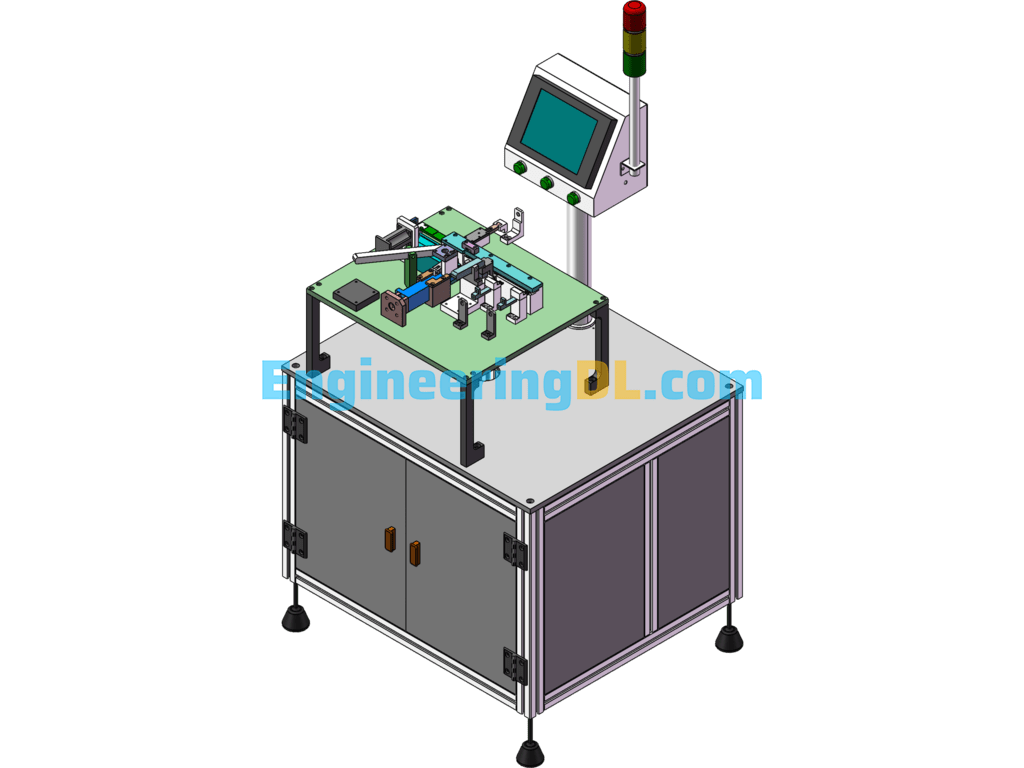USB Automatic Plug Terminal Machine: USB2.0 A Male Plug Terminal Machine SolidWorks Free Download