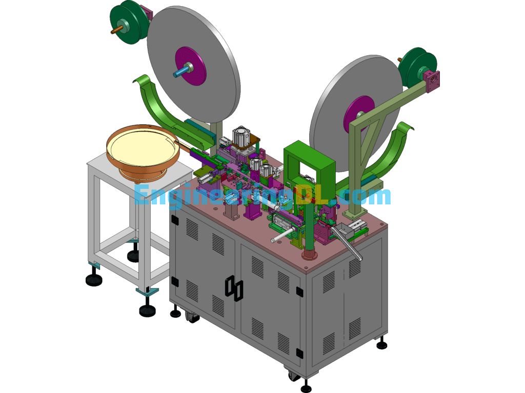 USB High-Speed Automatic PIN Insertion Assembly Machine SolidWorks, 3D Exported Free Download