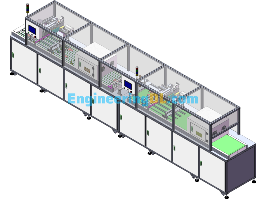 UV Dispensing And Curing Machine Equipment (Display Automatic Dispensing, UV Curing Assembly Line) SolidWorks Free Download
