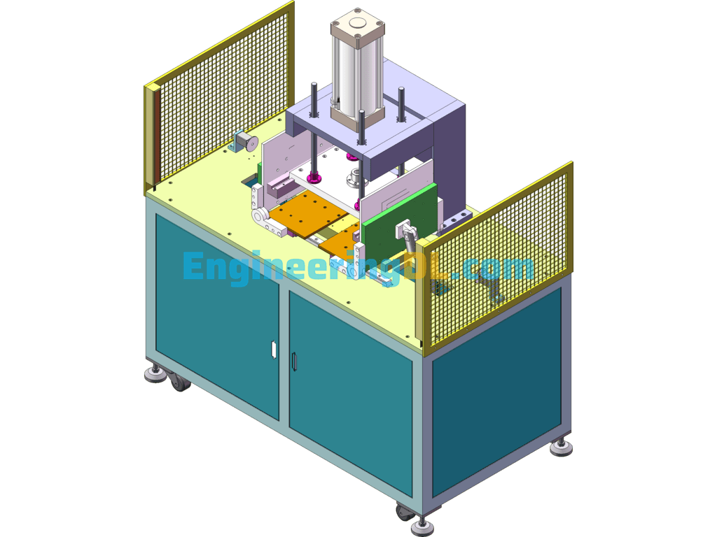 U-Type Three Bending Machine SolidWorks, 3D Exported Free Download