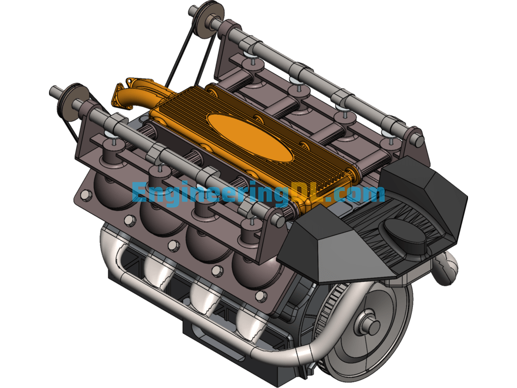 V8 Engine SolidWorks Free Download