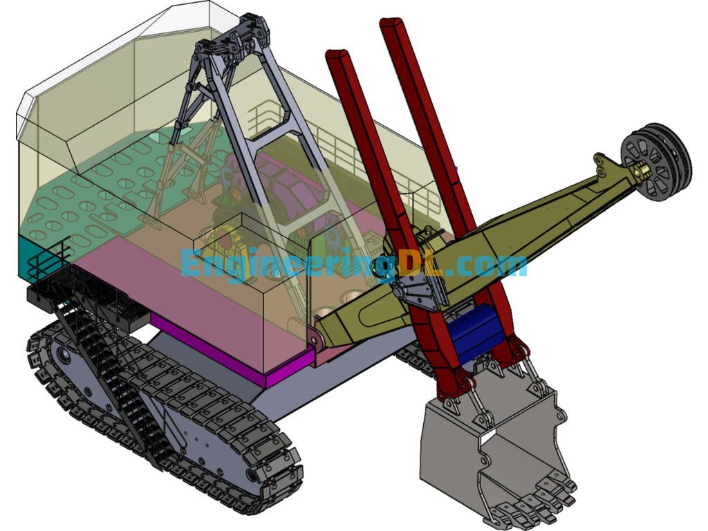 WK27 Mechanical Excavator 3D Model SolidWorks Free Download