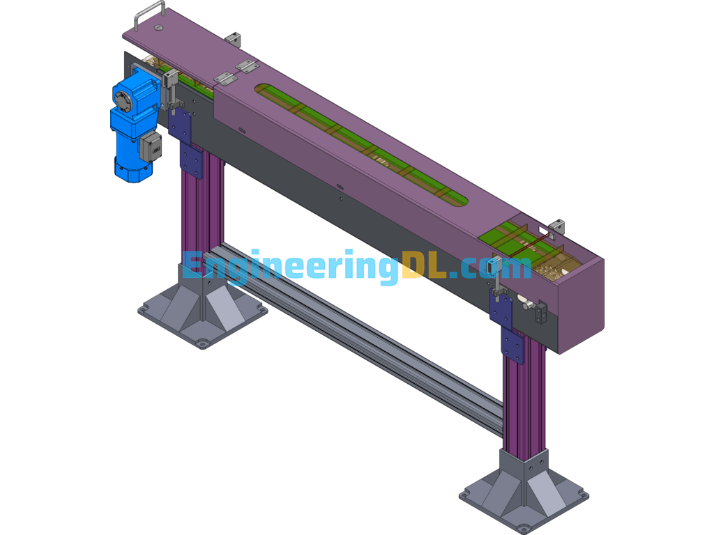 XX2018-1126-A00-NG Plate Chain Line SolidWorks, 3D Exported Free Download