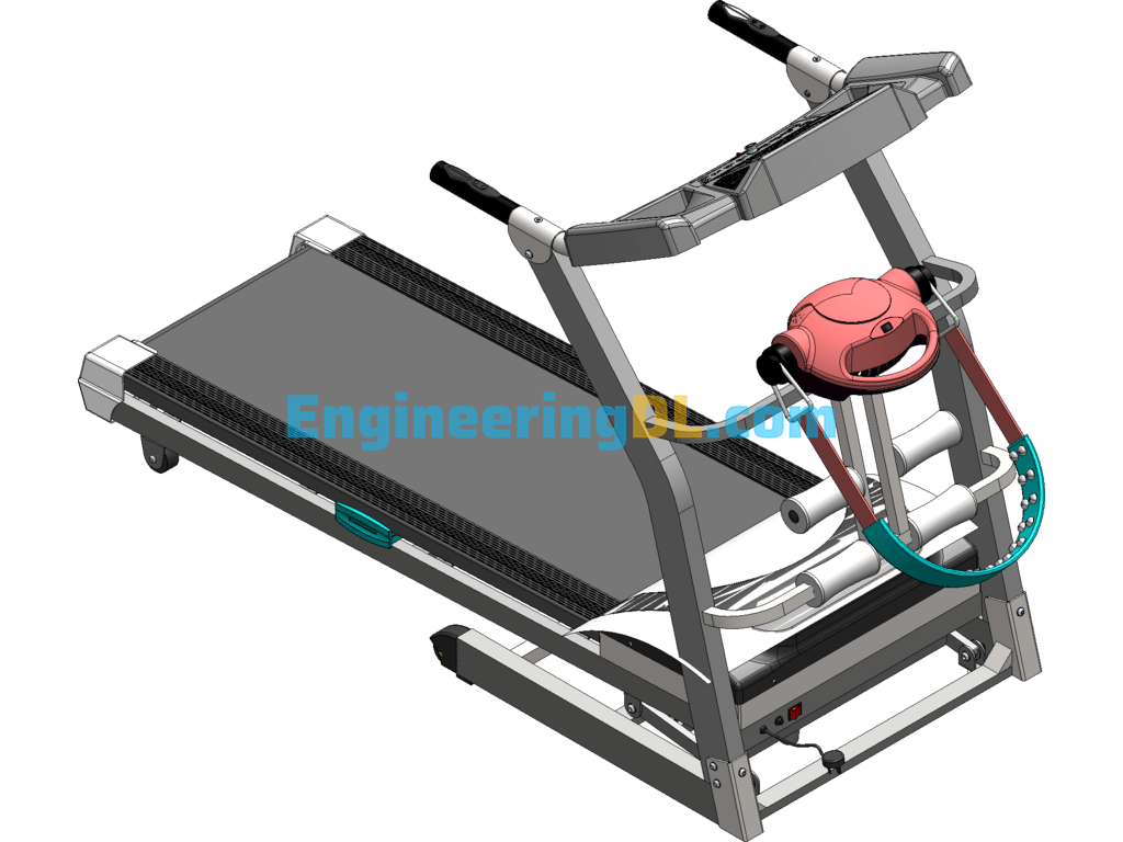 YY1450 Foldable Treadmill Drawing Structure Design SolidWorks, 3D Exported Free Download