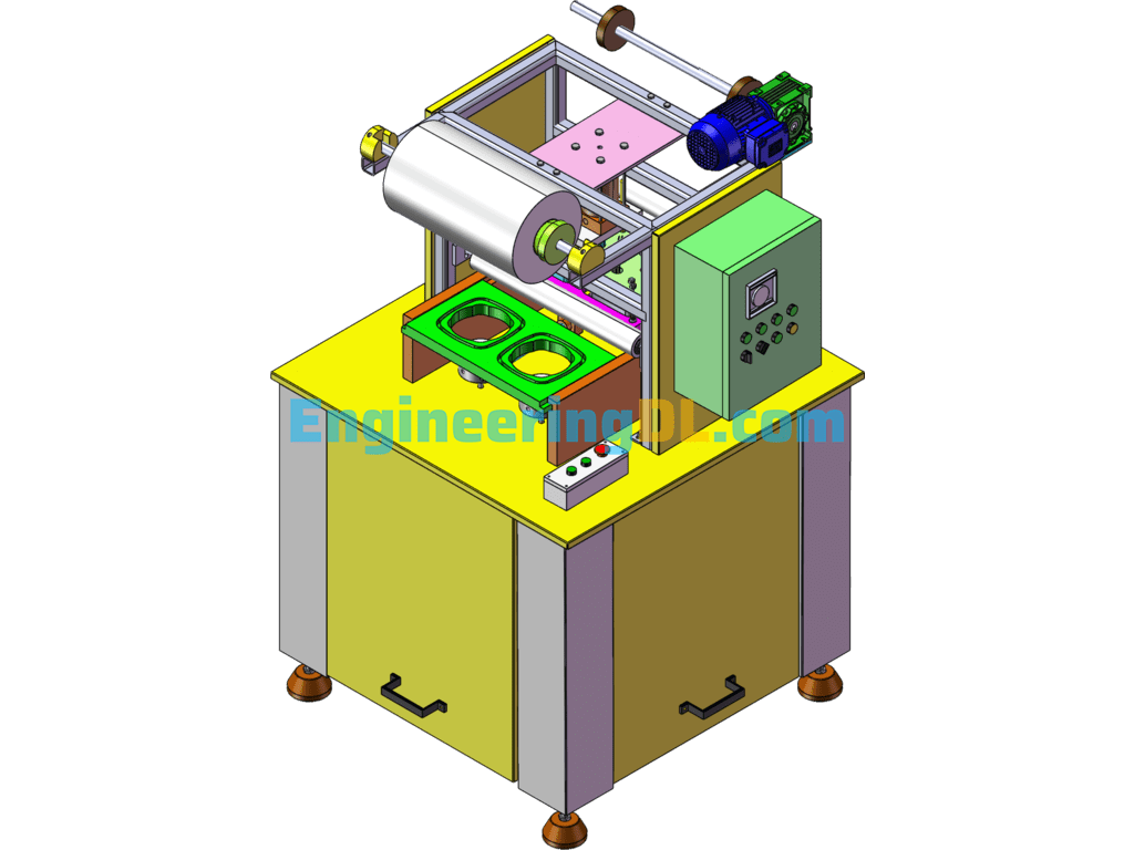 A Practical Sealing Machine SolidWorks, 3D Exported Free Download