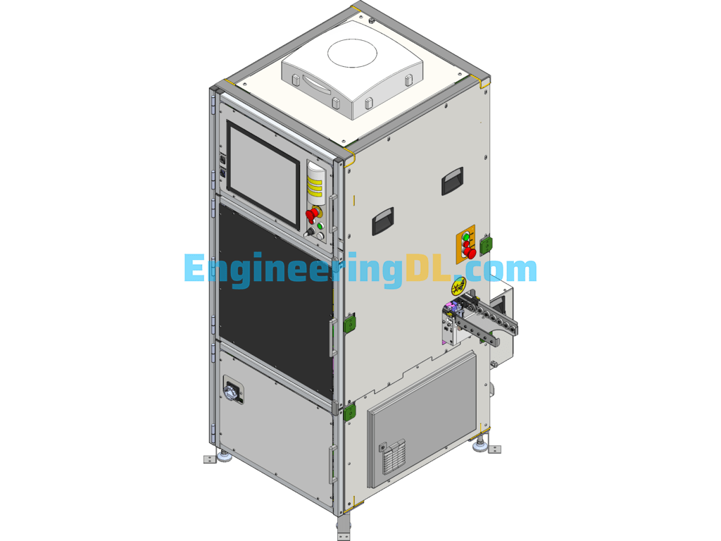 A Compact In-Line Inspection And Labeling Machine SolidWorks, 3D Exported Free Download