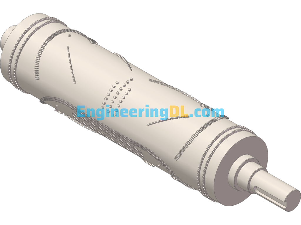 A Set Of N95 Mask Machine Tooth Die Sealing Die Roll Cutting Knife Shaft Model 3D Drawings STEP Format SolidWorks, 3D Exported Free Download