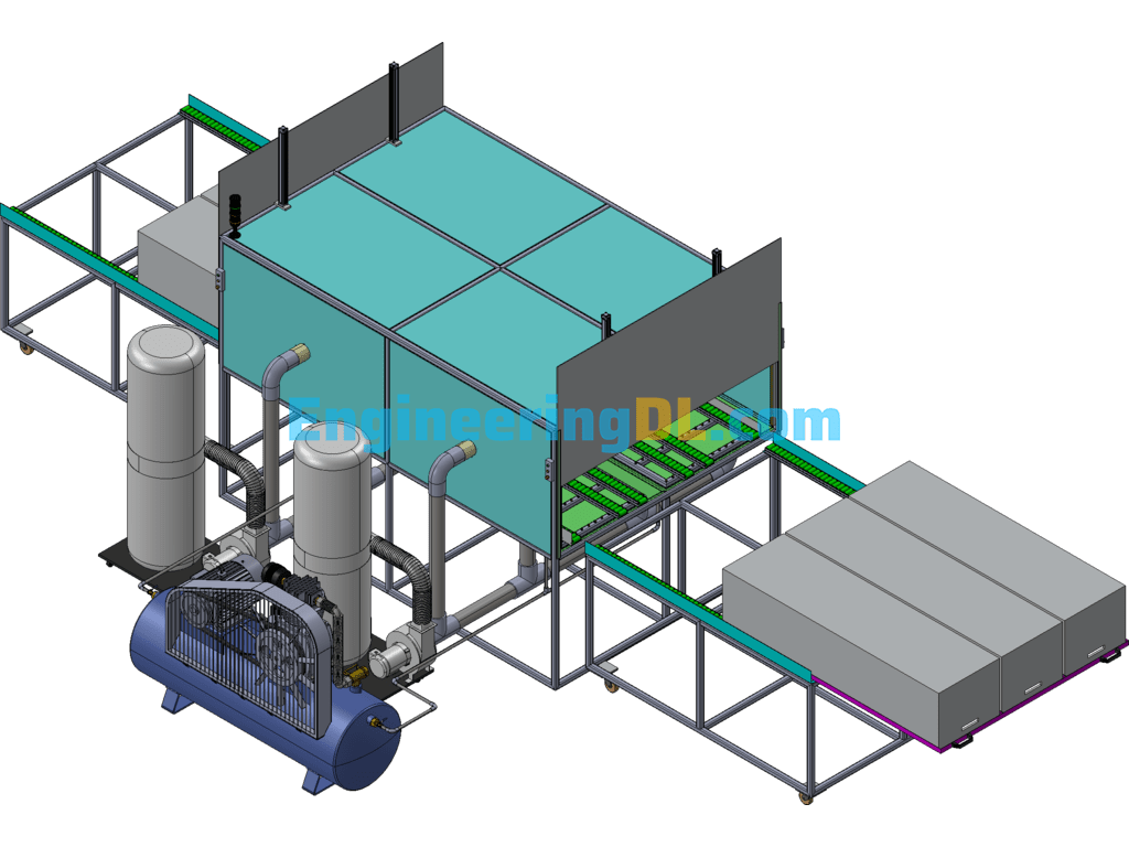 A Set Of Complete Drawings Of The Cleaning Machine 3D Exported Free Download