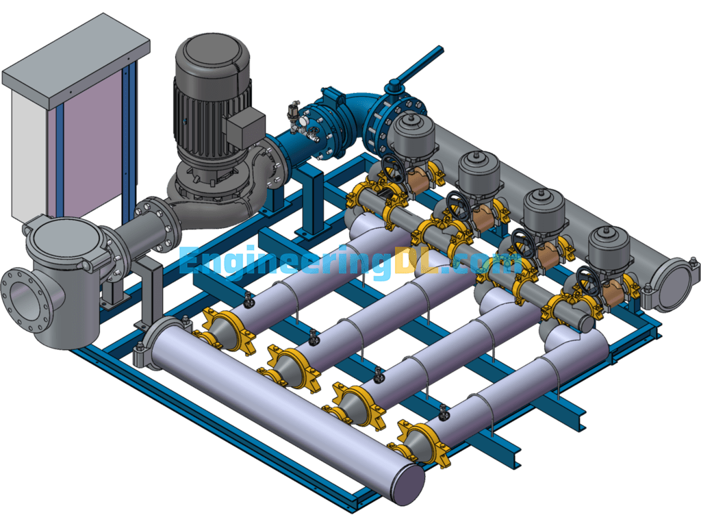 A Filtration System Model SolidWorks, 3D Exported Free Download