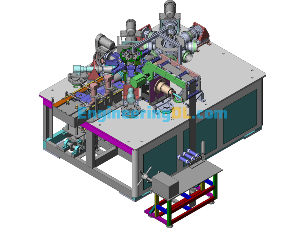 Disposable Cup Production Equipment (Mass Production) 3D + Engineering Drawings + BOM List SolidWorks, AutoCAD, 3D Exported Free Download