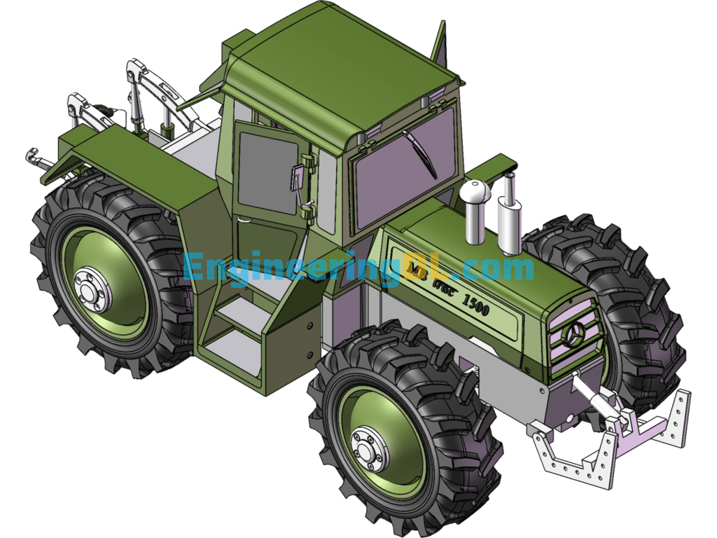A Solidworks Design Of A Mercedes-Benz Tractor Model SolidWorks Free Download