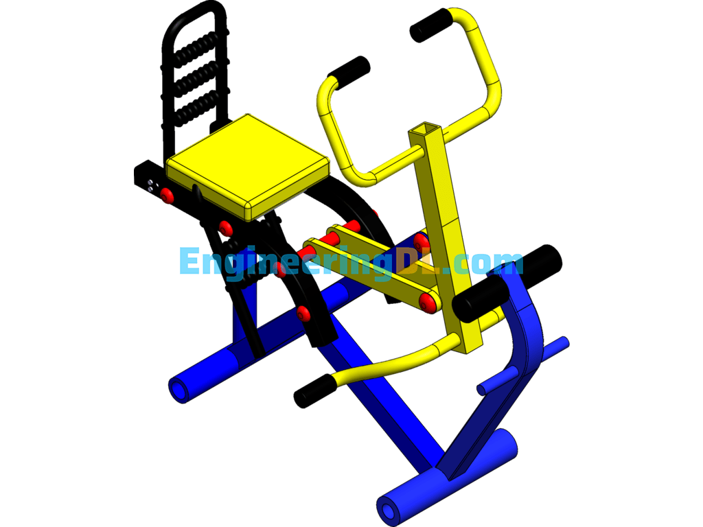 A Multifunctional Fitness Equipment (SolidWorks, CreoProE), 3D Exported Free Download
