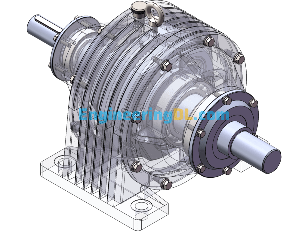 Primary NWG Planetary Reducer SolidWorks, 3D Exported Free Download