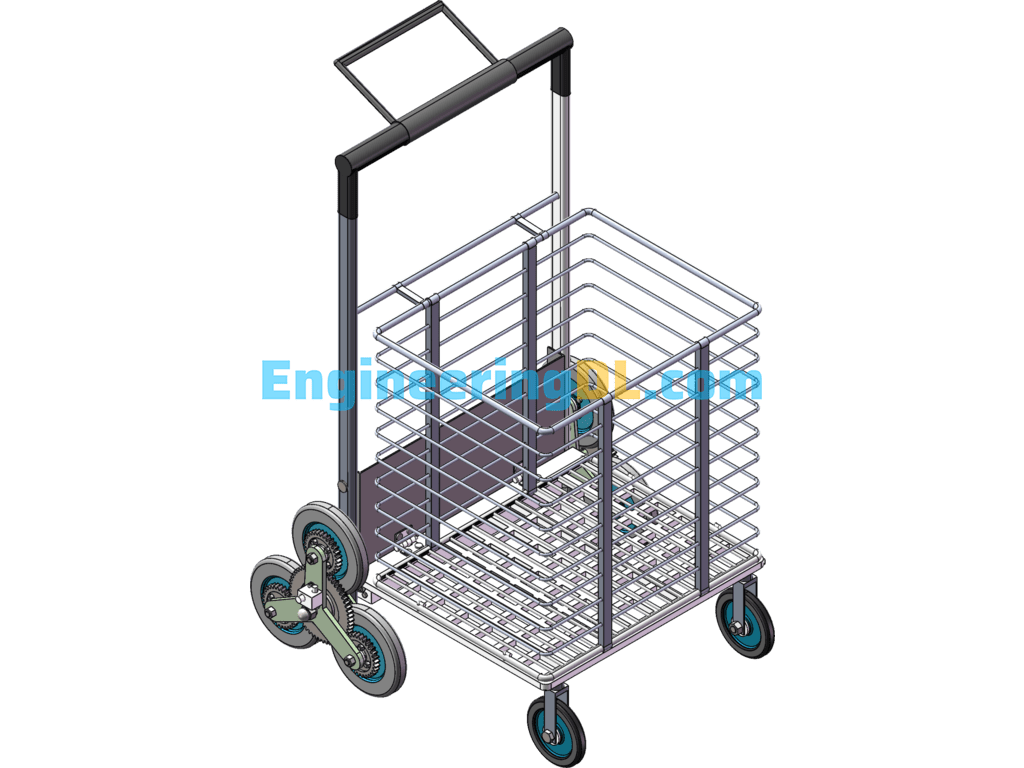 Universal Wheel Cart Model SolidWorks Free Download