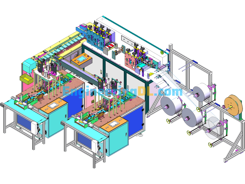 Three Generations Of One-Two Automatic Mouthpiece Machine (With 3D + Engineering Drawings + BOM + Program + Electrical) SolidWorks, 3D Exported Free Download